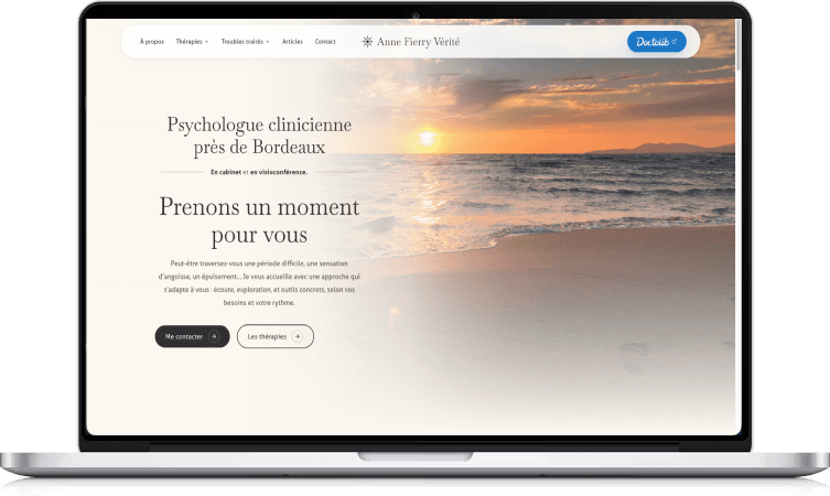Psychologue près de Bordeaux - Desktop mockup