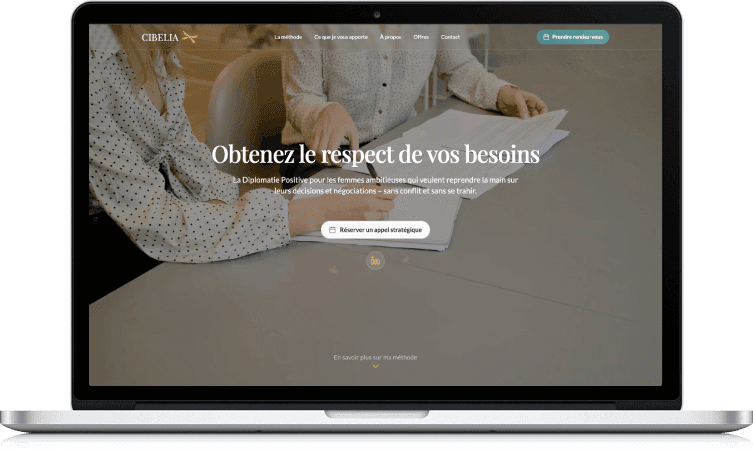 Accompagnement en négociation - Desktop mockup