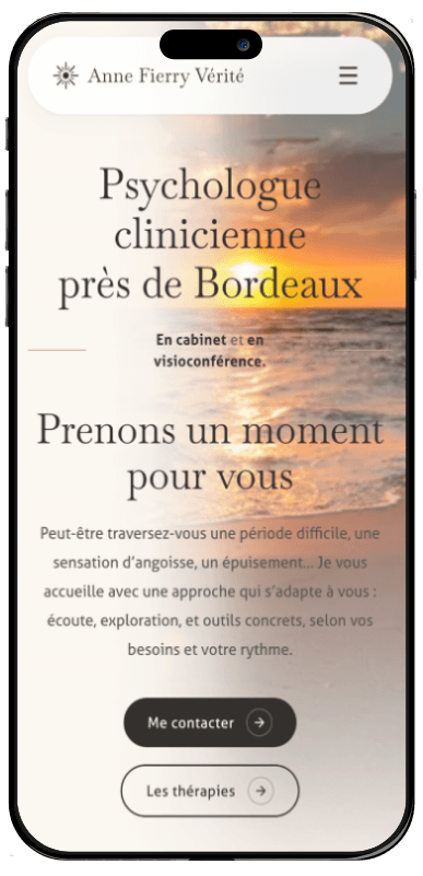Psychologue près de Bordeaux - Mobile mockup